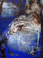 Himmel und Erde, mixed Media on canvas, 2006, 120 x 90 cm